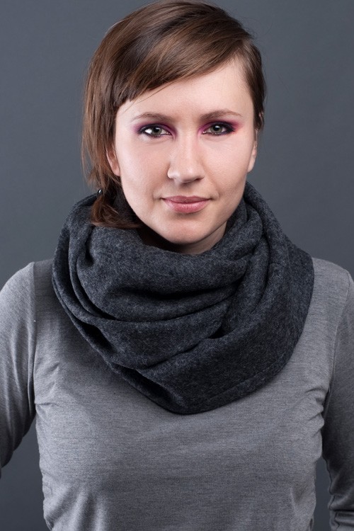 Tuba 100% wełna Ciemny Popiel mmhm