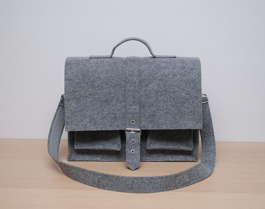 Torba na Laptopa 15 cali szary filc Totostyle