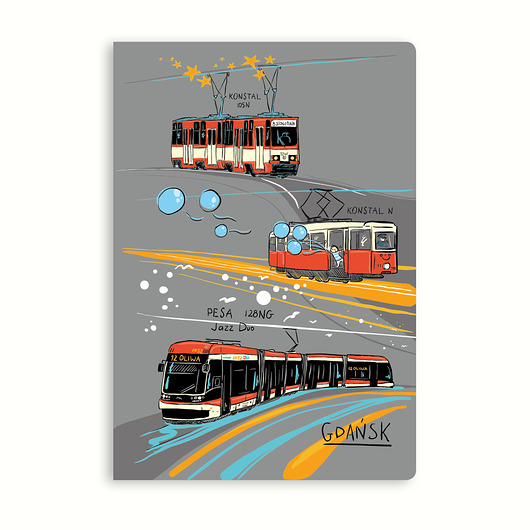notatniki i albumy Zeszyt A5 Gdańsk Tramwaje