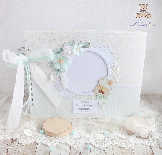 akcesoria na chrzest Album na chrzest roczek "BabyParty" GOTOWY