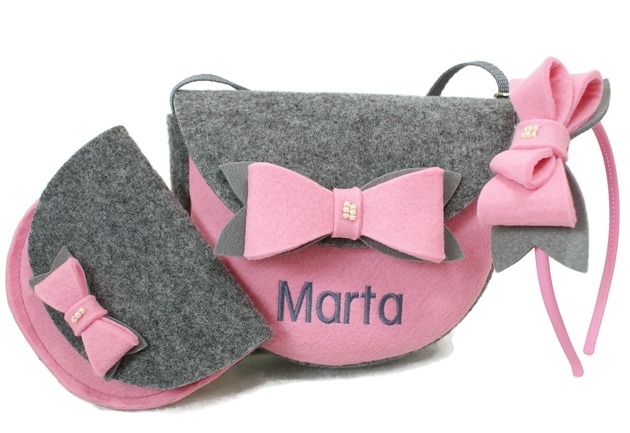 torebki, worki i plecaki dziecięce Mała torebeczka  z imieniem  róż