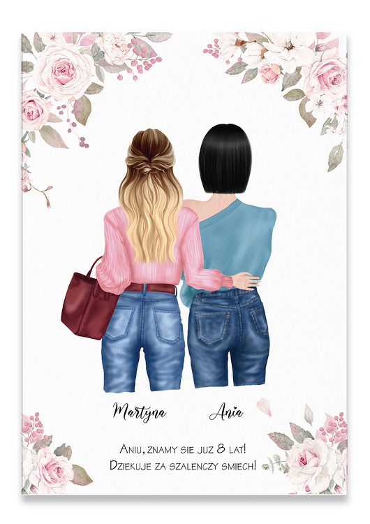 dekoracje świąteczne Super przyjaciółki - plakat na prezent