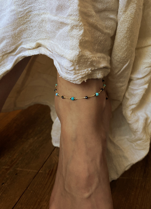 bransoletki z kamieni naturalnych Energia- regulowana bransoletka na kostkę