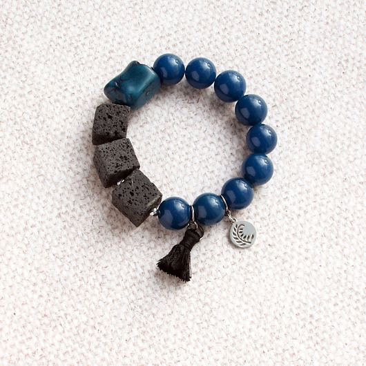 bransoletki z kamieni naturalnych UNIKATOWA bransoleta : teal