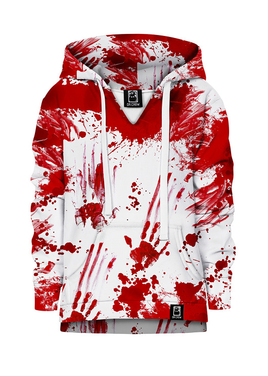 bluzy dla chłopców Bluza Chłopiec DR.CROW Zombie White