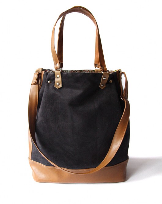 torba - black&orange camel&flowers-  zamówienie elfagado