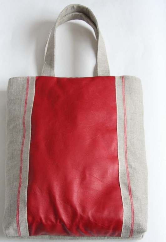 Len + skóra naturalna Balik Hand Made