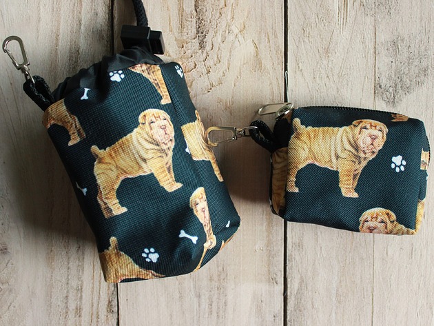 dla zwierząt różne Zestaw saszetka na smaczki i woreczki # sharpay