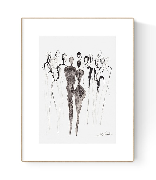 grafiki i ilustracje Grafika 21X30 malowana ręcznie na papierze