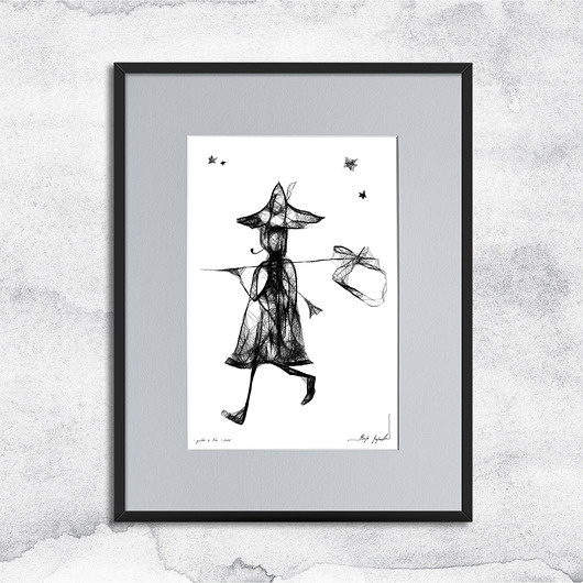 grafiki i ilustracje Grafika z ramą - nr 22 - insp. Muminki