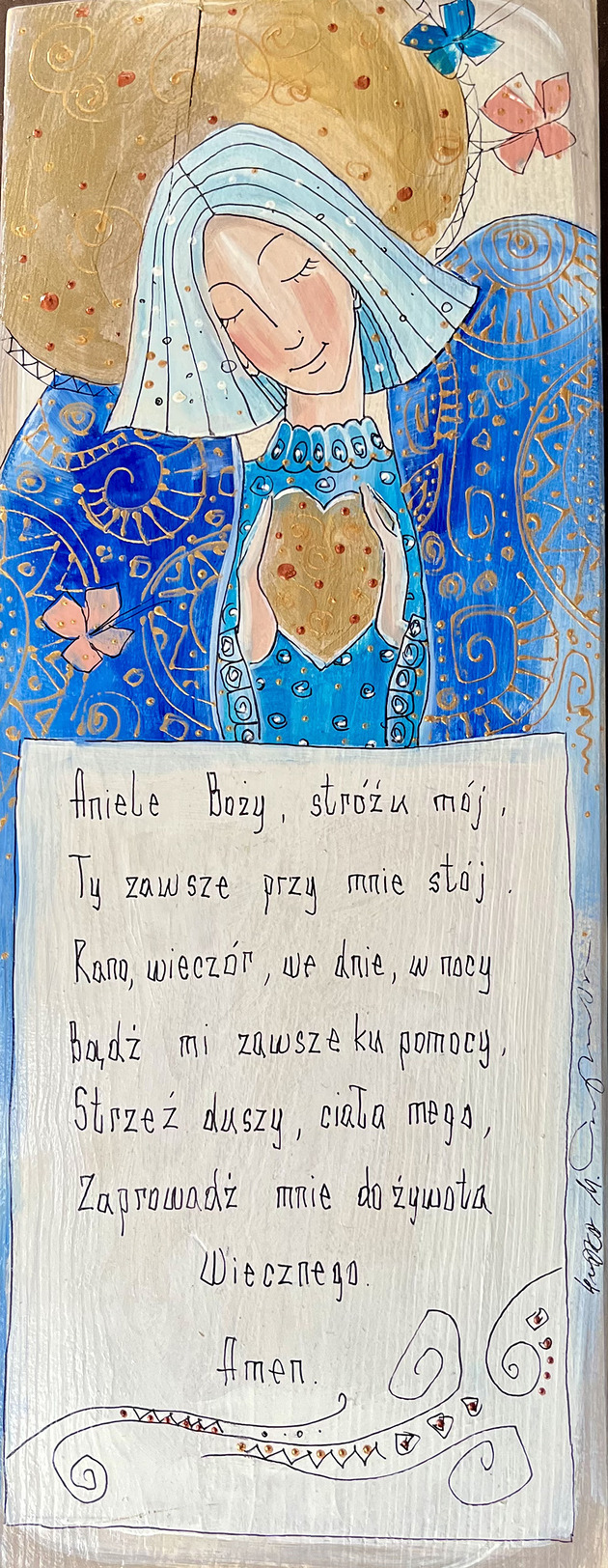 inne Deska malowana Zam P.Mariola