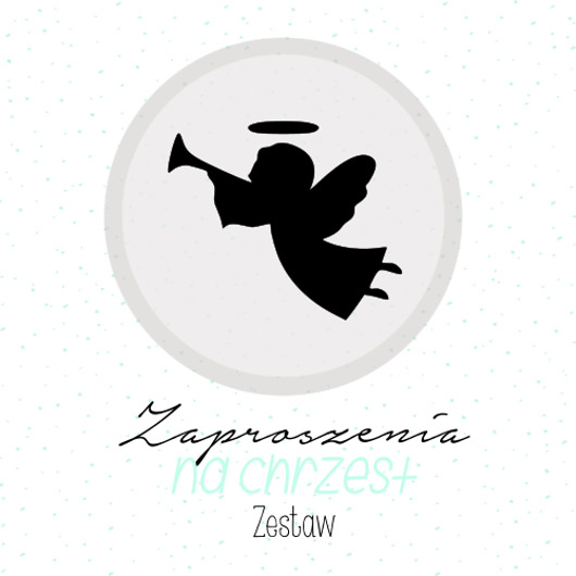 Zestaw zaproszeń na chrzest AnZone
