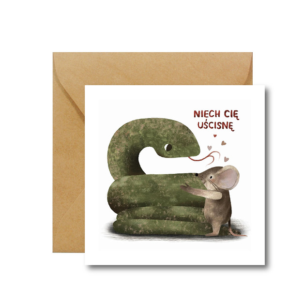 kartki okolicznościowe - wydruki Kartka na Walentynki - Niech Cię Uścisnę