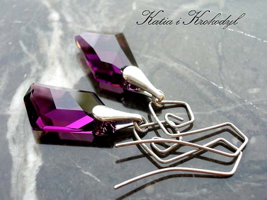 kryształ SWAROVSKI AMETHYST Katia i krokodyl