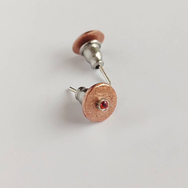 kolczyki z kamieniami Kolczyki OKRĄG