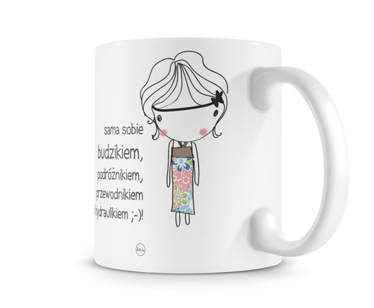 kubek. sama sobie budzikiem Love Life and Forest