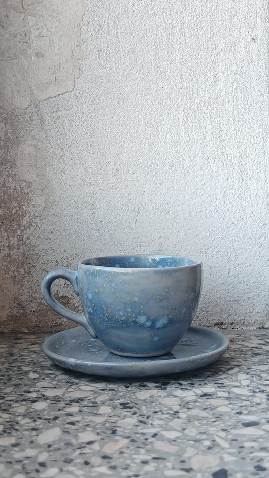 filiżanki Filiżanka z talerzykiem - nocne niebo