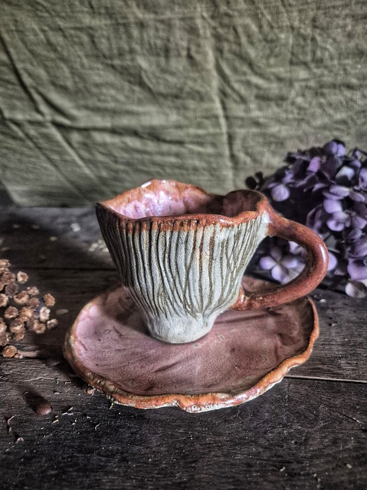 kubki Filizanka KURKA, filiżanka grzyb, mushroom mug