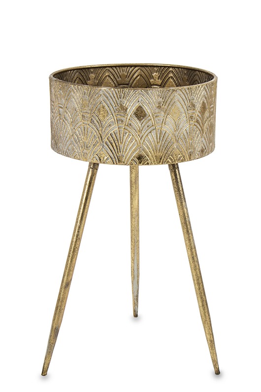 Kwietnik złoty 69x40cm okrągły Home Design