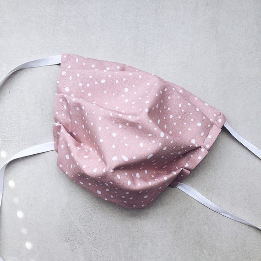 maseczki ochronne Maseczka z bawełny organicznej - Pink Dots