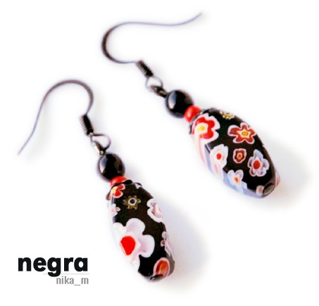KOLCZYKI - negra nika