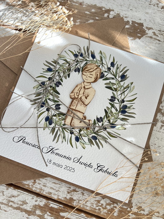 zaproszenia na komunię Najpiękniejsze zaproszenia handmade komunijne, na komunię