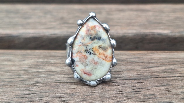 pierścionki - różne Szalony agat - pierścionek regulowany