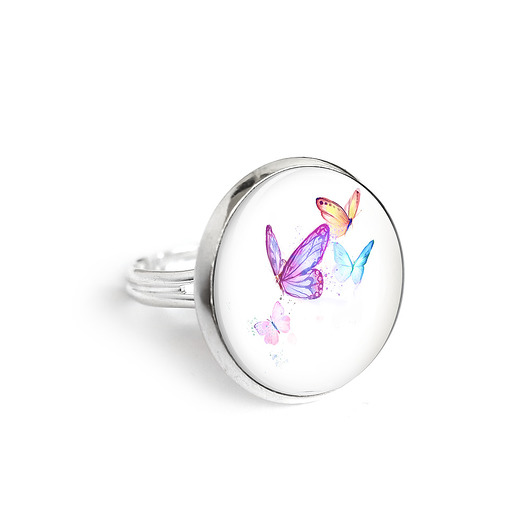 pierścionek z żywicy Pierścionek - Motyle