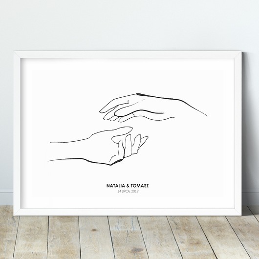 plakaty Plakat Szkic Dłoni Line art P416