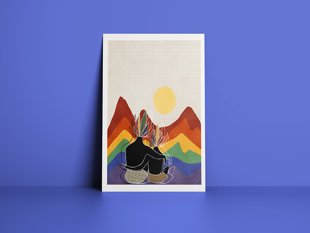 Plakat Love Ajland Nela Janowska