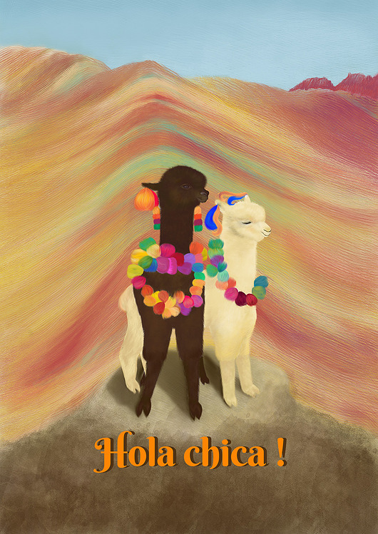 plakaty Plakat Llama