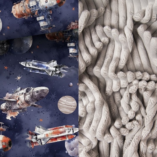 kocyki, kołderki, pościel dla dzieci WYJĄTKOWY koc _ NARZUTA _  KOSMOS _ 155x200 cm