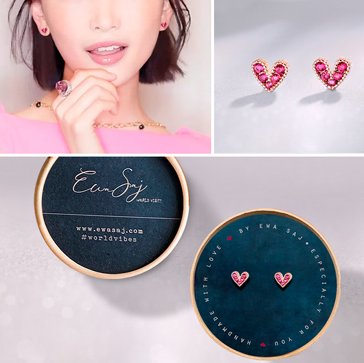 sweet earrings - srebrne kolczyki + box Ewa Saj  Silver