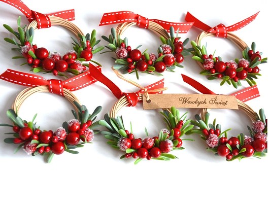 6 x mini wianek Wooden Love