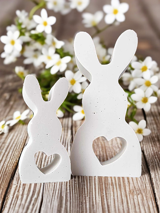 ozdoby wielkanocne Zajączki wielkanocne figurki z gipsu