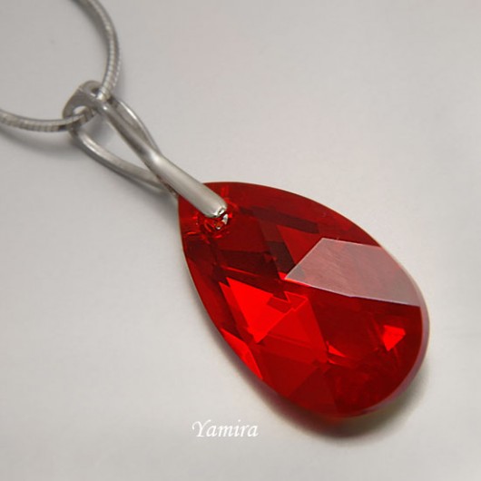 kryształ Swarovski Light Siam AB classic - wisior yamira