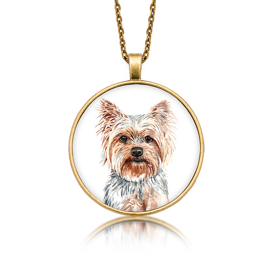 wisiory Medalion okrągły YORKSHIRE TERRIER rasowy pies