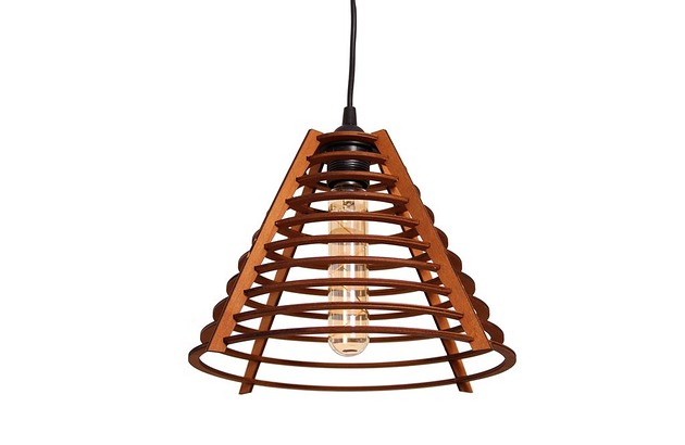 Lampa Ring designerska drewniana Woody Home