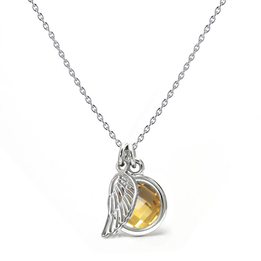 srebrne naszyjniki Aura - Srebrny naszyjnik z cytrynem