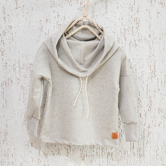 Bluza basic z kominem - szara Benni