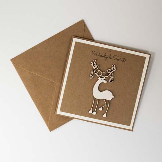 kartki świąteczne Kartka świąteczna renifer
