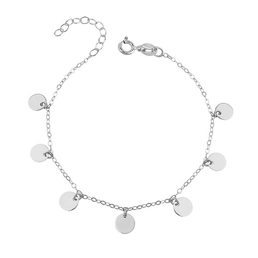 bransoletki srebrne Bransoletka z kółkami charms