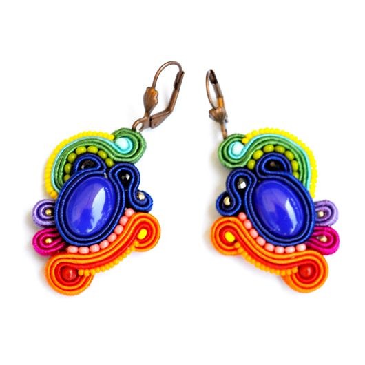 kolczyki soutache Sutaszowe kolczyki PELOURINHO