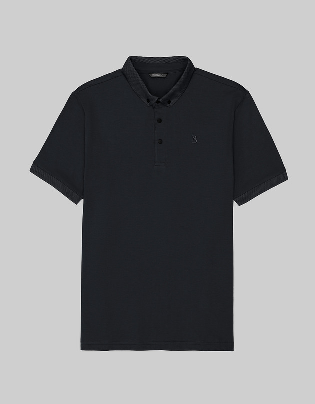 t-shirty męskie Męska koszulka polo matteo czarny
