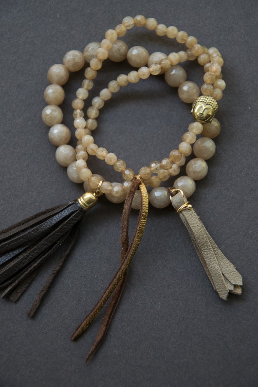 EARTHLY BUDDHA / bransoletka z Buddą jadeity NOMAD ACCESSORIES