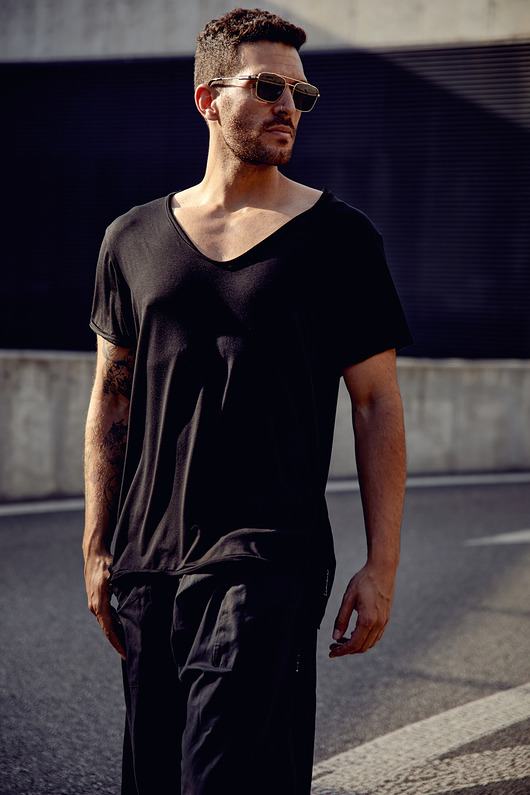 t-shirty męskie T-shirt ROLO czarny
