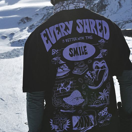 t-shirty męskie Czarny długi T-shirt Shrooms