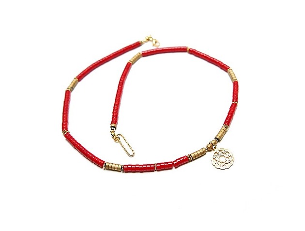 chokery Koral naturalny  vol. 3 /choker/ - Szlachetna kolekcja