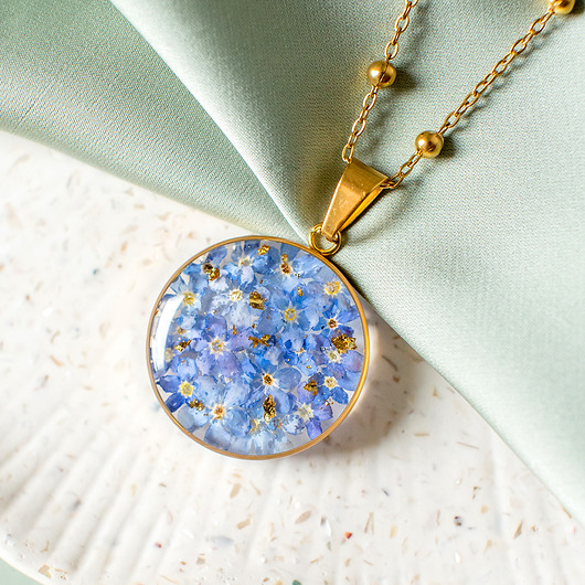 wisiory Wisiorek z niezapominajkami