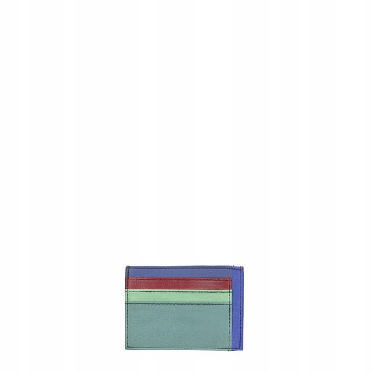 portfele damskie Organizer na karty wizytówki etui skórzane kolorowe ze skrawków eko OLIVKA